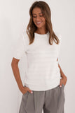 white - Short sleeve sweater model 200410 Factory Price