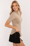 beige - Short sleeve sweater model 200424 Factory Price