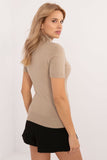 beige - Short sleeve sweater model 200424 Factory Price