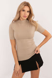 beige - Short sleeve sweater model 200424 Factory Price