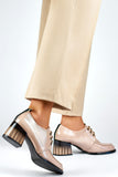 beige - Heeled low shoes model 200448 PRIMO