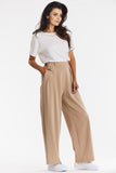 beige - Women trousers model 200574 awama