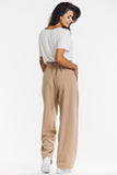 beige - Women trousers model 200574 awama