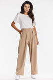 beige - Women trousers model 200574 awama