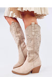 beige - Thigh-Hight Boots model 200606 Inello