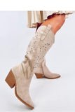 beige - Thigh-Hight Boots model 200606 Inello