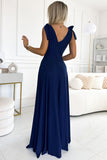 navy blue - Long dress model 200867 Numoco