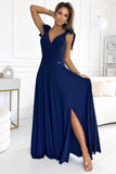 navy blue - Long dress model 200867 Numoco