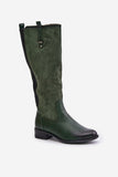 green - Thigh-Hight Boots model 201024 Step in style