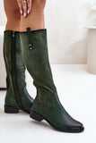 green - Thigh-Hight Boots model 201024 Step in style