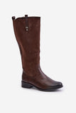 brown - Thigh-Hight Boots model 201025 Step in style