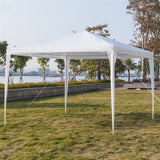 3 x 3m Four Sides Portable Home Use Waterproof Tent with Spiral Tubes White