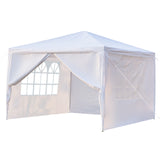 3 x 3m Four Sides Portable Home Use Waterproof Tent with Spiral Tubes White