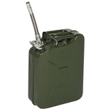 20L 0.6mm Fuel Oil Petrol Diesel Storage Can with British Style Pour Tube Army Green