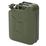 20L 0.6mm Fuel Oil Petrol Diesel Storage Can with British Style Pour Tube Army Green