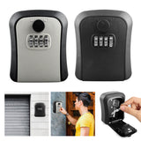 4 Digit Combination Key Safe Lock Box Wall Mount Security Storage Case Organizer