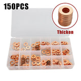 300Pcs Copper Diesel Injector Washers Fuel Set Seal Rings Assortment Kit UK