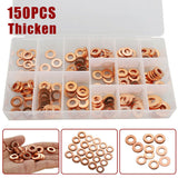 300Pcs Copper Diesel Injector Washers Fuel Set Seal Rings Assortment Kit UK