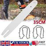 14" 35cm Guide Bar Fits STIHL 017 MS170 MS171 Chainsaw With 2 Chains UK