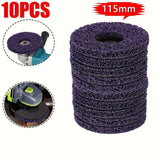 10Pcs 115mm 4.5" Poly Strip Disc Abrasive Wheel Paint Rust Removal For Grinder