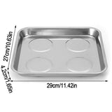 Large Magnetic Stainless Steel Tray Dish Tool Parts Holder Storage 10.5 x 11.5"
