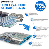 12 X STRONG VACUUM STORAGE SPACE SAVER SAVING VACUM VACCUM LARGE ORGANISER BAGS