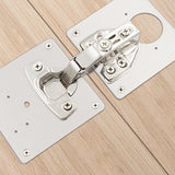 12 Kitchen Cupboard Door Hinge Repair Kit Plate and Fixing Screws Cabinet Hinges