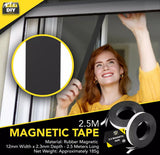 2.5M Premium Self Adhesive Flexible Magnetic Tape Craft Magnet Strip 12mm Width