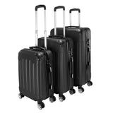 3 Pcs Suitcase Lightweight ABS Carry-on Hand Luggage 4 Spinner Wheels Trolley Case