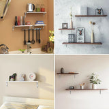 2Pcs Heavy Duty L Shaped Angle Shelf Brackets Support Stainless Wall Mounted