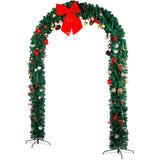 240*40*265cm  PVC Christmas Arch with Ornaments Holiday Arch Decoration Green