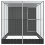 vidaXL Aviary with Extension Silver 416x203x216 cm Steel