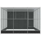 vidaXL Aviary with Extension Silver 497x303x216 cm Steel