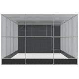 vidaXL Aviary with Extension Silver 704x303x216 cm Steel