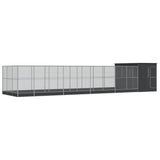 vidaXL Aviary with Extension Silver 1118x303x216 cm Steel