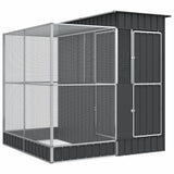 vidaXL Aviary with Extension Silver 209x203x216 cm Steel