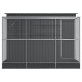 vidaXL Aviary with Extension Silver 290x303x216 cm Steel