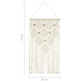 vidaXL Macrame Wall Hanger 40x80 cm Cotton