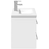 vidaXL Bathroom Sink Cabinet with Built-in Basin White