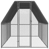 vidaXL Chicken Cage 2x4x2 m Galvanised Steel