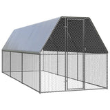 vidaXL Chicken Cage 2x6x2 m Galvanised Steel