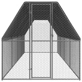 vidaXL Chicken Cage 2x8x2 m Galvanised Steel