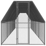 vidaXL Chicken Cage 2x10x2 m Galvanised Steel