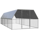 vidaXL Chicken Cage 3x8x2 m Galvanised Steel