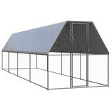 vidaXL Chicken Cage 2x8x2 m Galvanised Steel