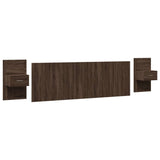 vidaXL Bed Headboard with Cabinets Brown Oak 240 cm Engineered Wood