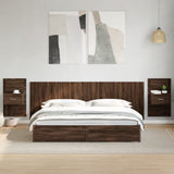 vidaXL Bed Headboard with Cabinets Brown Oak 240 cm Engineered Wood