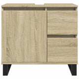 vidaXL 3 Piece Bathroom Furniture Set Sonoma Oak Engineered Wood