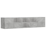 vidaXL Corner Cabinet Concrete Grey 200x40x45 cm Engineered Wood