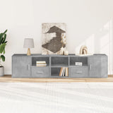 vidaXL Corner Cabinet Concrete Grey 200x40x45 cm Engineered Wood